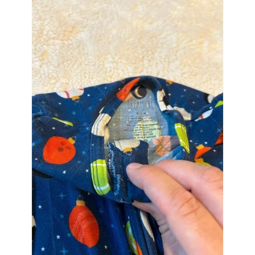 Dreamiere Bamboo Zippy Baby Boy 6-12M Blue Sports Ornaments